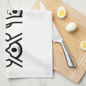 3匹の賢い猿Emoji キッチンタオル (四つ折り)