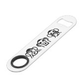 3匹の賢い猿Emoji スピード栓抜き (正面アングル)