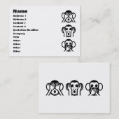 3匹の賢い猿Emoji 名刺 (正面/裏面)