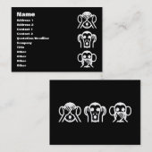 3匹の賢い猿Emoji 名刺 (正面/裏面)