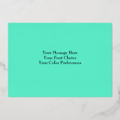 3匹の跳ねる鹿 アクアシルバー 箔シーズンカード (裏面)