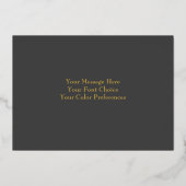 3匹の跳ねる鹿 グレー オレンジ 箔シーズンカード (裏面)