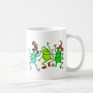3匹の踊るカエル コーヒーマグカップ