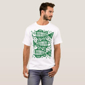 3匹の魚 – 森(緑) Tシャツ (正面フル)