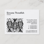 3匹の魚 – 白 名刺 (裏面)