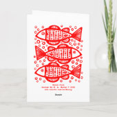 3匹の魚 – 赤 カード (裏面)