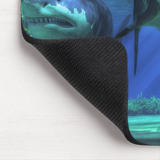 3匹の鮫 マウスパッド (コーナー)