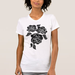 3匹の黒いバラ Tシャツ