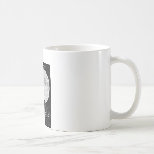 3匹の黒猫および月 コーヒーマグカップ (右)