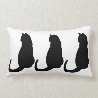 3匹の黒猫 ランバークッション