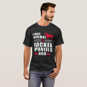 3匹の コッカースパニエル前なら普通だった Tシャツ (正面フル)