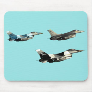 3匹のF-16 《鳥》ハヤブサ マウスパッド