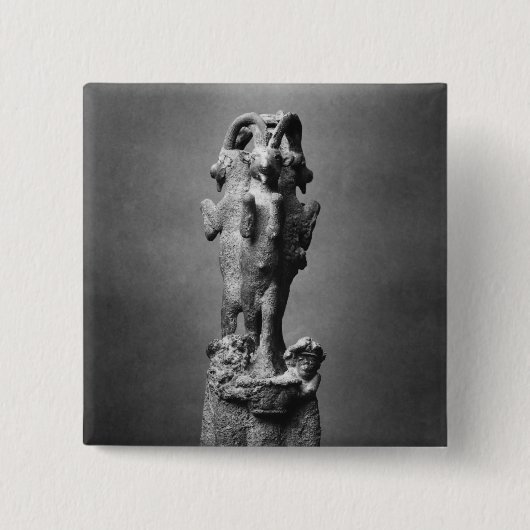 3匹のibexesから成っているコップの立場 缶バッジ (正面)