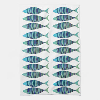 3匹ストライプの魚 キッチンタオル