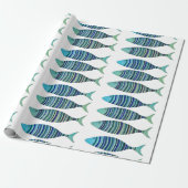 3匹ストライプの魚 ラッピングペーパー (アンロールド)