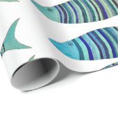 3匹ストライプの魚 ラッピングペーパー (ロールコーナー)