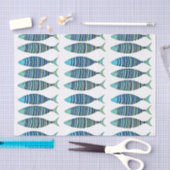 3匹ストライプの魚 薄葉紙 (クラフト)