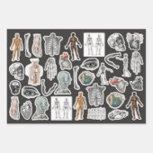 3医療用体ハロウィンコラージエフエメラシート ラッピングペーパーシート (正面2)