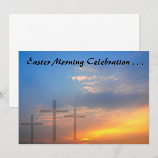 3十字および日の出 招待状 (正面/裏面)