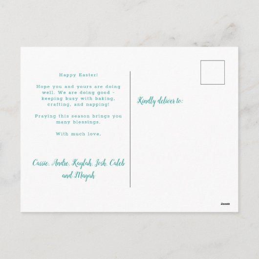 3十字フローライースター恵み写真 シーズンポストカード (裏面)