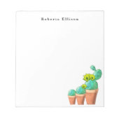 3南西部ポッテッドサボテンの植物フローラカスタム ノートパッド (正面)