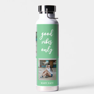 3単語コラージュ編集可能カラーウォーターボトル ウォーターボトル