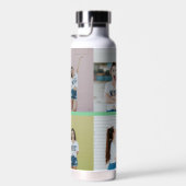 3単語コラージュ編集可能カラーウォーターボトル ウォーターボトル (右面)