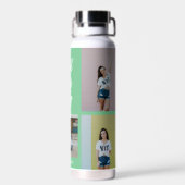 3単語コラージュ編集可能カラーウォーターボトル ウォーターボトル (背面)