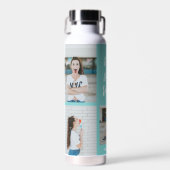 3単語コラージュ編集可能カラーウォーターボトル ウォーターボトル (正面)