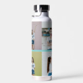 3単語コラージュ編集可能カラーウォーターボトル ウォーターボトル (右面)