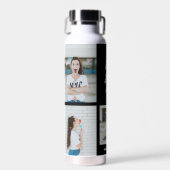 3単語コラージュ編集可能カラーウォーターボトル ウォーターボトル (正面)