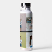 3単語コラージュ編集可能カラーウォーターボトル ウォーターボトル (右面)