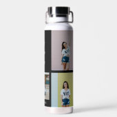 3単語コラージュ編集可能カラーウォーターボトル ウォーターボトル (背面)
