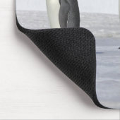 3台の皇帝ペンギン、スノーヒル島 マウスパッド (コーナー)