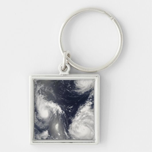 3台の違う台風 キーホルダー (正面)