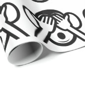 3名猿みづる見ざる不吉な絵文字を見る ラッピングペーパー (ロールコーナー)