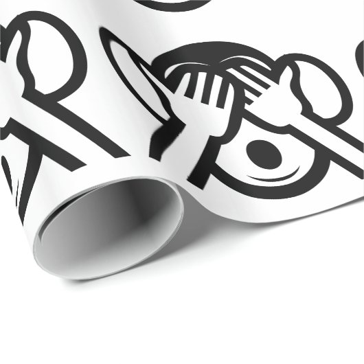 3名猿みづる見ざる不吉な絵文字を見る ラッピングペーパー (ロールコーナー)