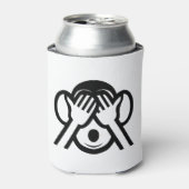 3名猿みづる見ざる不吉な絵文字を見る 缶クーラー (缶正面)