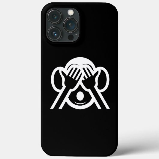 3名猿みづる見ざる不吉な絵文字を見る Case-Mate iPhoneケース (裏面)