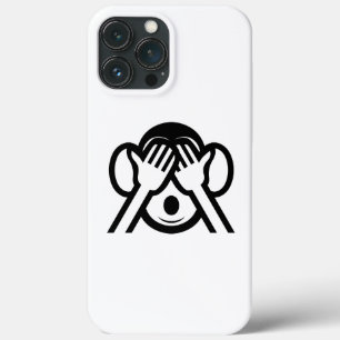 3名猿みづる見ざる不吉な絵文字を見る iPhone 13 PRO MAXケース
