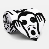 3名猿キカザル聞かざる悪い絵文字を聞かない ネクタイ (ロール)