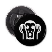 3名猿キカザル聞かざる悪い絵文字を聞かない 栓抜き (正面)