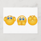 3名絵文字 ポストカード (正面)