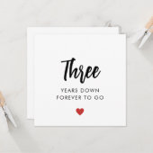 3周年を迎えるまで永遠に3年 カード (正面/裏面インサイチュ)