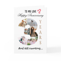 3周年結婚記念写真カード