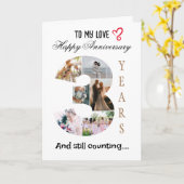 3周年結婚記念写真カード カード (黄色い花)