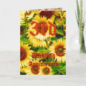 3周年結婚記念日カード - ヒマワリ カード (正面)