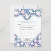 3周年結婚記念日パーティーのハートの出欠確認 出欠カード (正面)