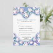 3周年結婚記念日パーティーのハートの出欠確認 出欠カード (スタンド正面)