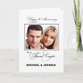 3周年結婚記念日 オーダーメイド名入れ/写真 カード (正面)